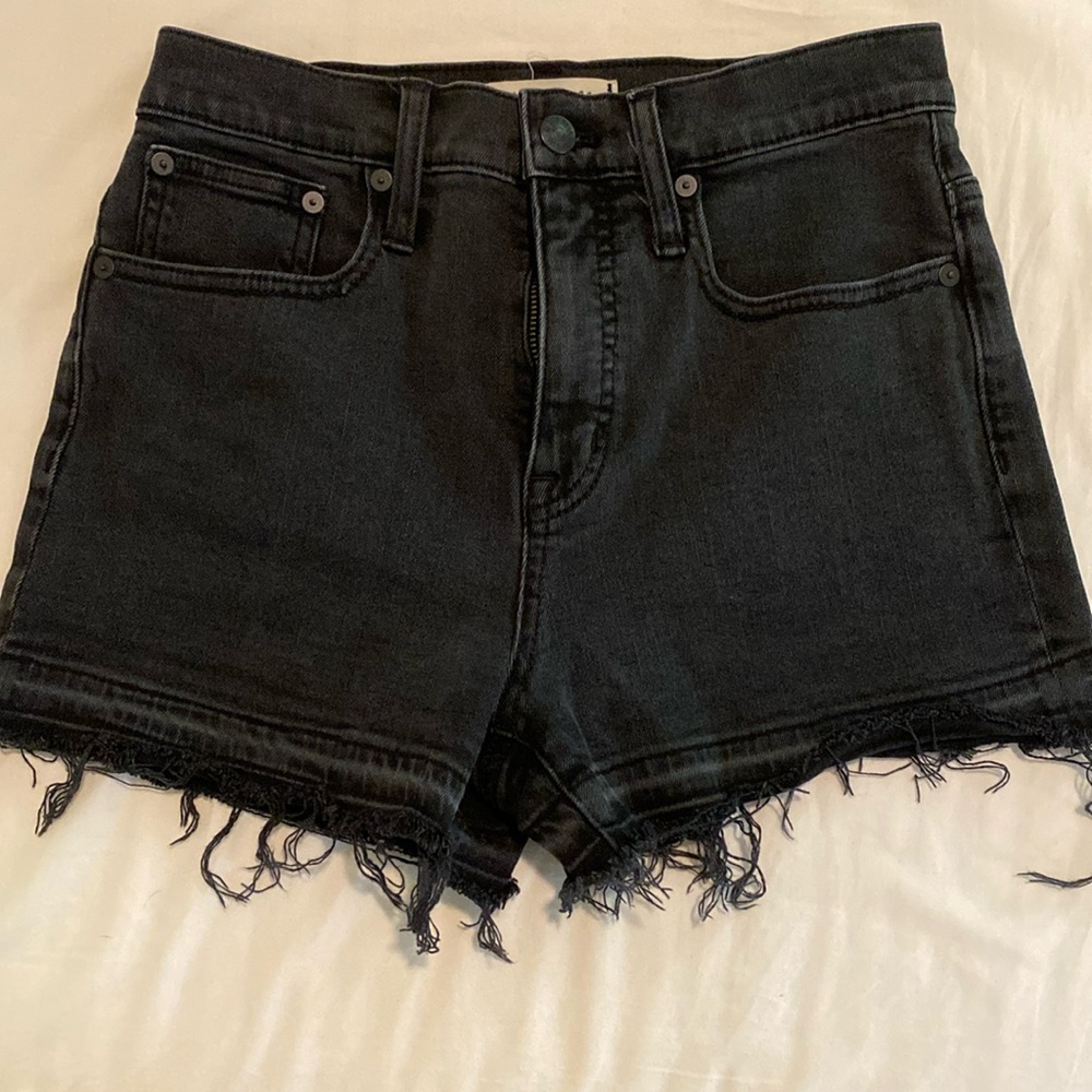 Madewell Black Denim Shorts